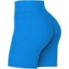 imageSunzel No Front Seam Biker Shorts for Women with Pockets Yoga Workout Gym Bike Shorts with Tummy ControlClassic Blue
