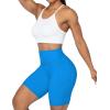 imageSunzel No Front Seam Biker Shorts for Women with Pockets Yoga Workout Gym Bike Shorts with Tummy ControlClassic Blue