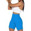 imageSunzel No Front Seam Biker Shorts for Women with Pockets Yoga Workout Gym Bike Shorts with Tummy ControlClassic Blue
