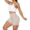 imageSunzel No Front Seam Biker Shorts for Women with Pockets Yoga Workout Gym Bike Shorts with Tummy ControlCreamy Skin