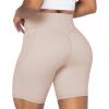imageSunzel No Front Seam Biker Shorts for Women with Pockets Yoga Workout Gym Bike Shorts with Tummy ControlCreamy Skin