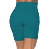 imageSunzel No Front Seam Biker Shorts for Women with Pockets Yoga Workout Gym Bike Shorts with Tummy ControlDeep Lagoon