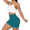 imageSunzel No Front Seam Biker Shorts for Women with Pockets Yoga Workout Gym Bike Shorts with Tummy ControlDeep Lagoon