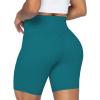 imageSunzel No Front Seam Biker Shorts for Women with Pockets Yoga Workout Gym Bike Shorts with Tummy ControlDeep Lagoon