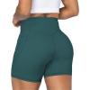 imageSunzel No Front Seam Biker Shorts for Women with Pockets Yoga Workout Gym Bike Shorts with Tummy ControlForest Green