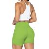imageSunzel No Front Seam Biker Shorts for Women with Pockets Yoga Workout Gym Bike Shorts with Tummy ControlGreenery Green