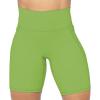 imageSunzel No Front Seam Biker Shorts for Women with Pockets Yoga Workout Gym Bike Shorts with Tummy ControlGreenery Green