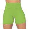 imageSunzel No Front Seam Biker Shorts for Women with Pockets Yoga Workout Gym Bike Shorts with Tummy ControlGreenery Green