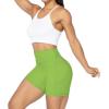 imageSunzel No Front Seam Biker Shorts for Women with Pockets Yoga Workout Gym Bike Shorts with Tummy ControlGreenery Green