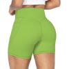 imageSunzel No Front Seam Biker Shorts for Women with Pockets Yoga Workout Gym Bike Shorts with Tummy ControlGreenery Green