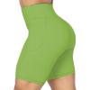 imageSunzel No Front Seam Biker Shorts for Women with Pockets Yoga Workout Gym Bike Shorts with Tummy ControlGreenery Green