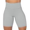 imageSunzel No Front Seam Biker Shorts for Women with Pockets Yoga Workout Gym Bike Shorts with Tummy ControlGrey
