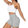 imageSunzel No Front Seam Biker Shorts for Women with Pockets Yoga Workout Gym Bike Shorts with Tummy ControlGrey