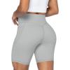 imageSunzel No Front Seam Biker Shorts for Women with Pockets Yoga Workout Gym Bike Shorts with Tummy ControlGrey