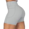 imageSunzel No Front Seam Biker Shorts for Women with Pockets Yoga Workout Gym Bike Shorts with Tummy ControlGrey
