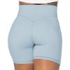 imageSunzel No Front Seam Biker Shorts for Women with Pockets Yoga Workout Gym Bike Shorts with Tummy ControlLight Blue