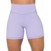 imageSunzel No Front Seam Biker Shorts for Women with Pockets Yoga Workout Gym Bike Shorts with Tummy ControlLilac