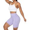 imageSunzel No Front Seam Biker Shorts for Women with Pockets Yoga Workout Gym Bike Shorts with Tummy ControlLilac
