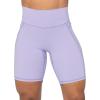 imageSunzel No Front Seam Biker Shorts for Women with Pockets Yoga Workout Gym Bike Shorts with Tummy ControlLilac