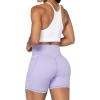 imageSunzel No Front Seam Biker Shorts for Women with Pockets Yoga Workout Gym Bike Shorts with Tummy ControlLilac
