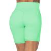 imageSunzel No Front Seam Biker Shorts for Women with Pockets Yoga Workout Gym Bike Shorts with Tummy ControlMint