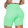 imageSunzel No Front Seam Biker Shorts for Women with Pockets Yoga Workout Gym Bike Shorts with Tummy ControlMint
