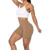 imageSunzel No Front Seam Biker Shorts for Women with Pockets Yoga Workout Gym Bike Shorts with Tummy ControlMocha