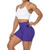 imageSunzel No Front Seam Biker Shorts for Women with Pockets Yoga Workout Gym Bike Shorts with Tummy ControlNavy Blue