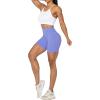 imageSunzel No Front Seam Biker Shorts for Women with Pockets Yoga Workout Gym Bike Shorts with Tummy ControlPeriwinkle