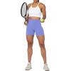 imageSunzel No Front Seam Biker Shorts for Women with Pockets Yoga Workout Gym Bike Shorts with Tummy ControlPeriwinkle