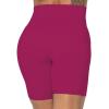 imageSunzel No Front Seam Biker Shorts for Women with Pockets Yoga Workout Gym Bike Shorts with Tummy ControlSangria