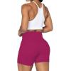imageSunzel No Front Seam Biker Shorts for Women with Pockets Yoga Workout Gym Bike Shorts with Tummy ControlSangria