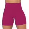 imageSunzel No Front Seam Biker Shorts for Women with Pockets Yoga Workout Gym Bike Shorts with Tummy ControlSangria