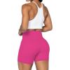 imageSunzel No Front Seam Biker Shorts for Women with Pockets Yoga Workout Gym Bike Shorts with Tummy ControlSonic Pink