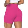 imageSunzel No Front Seam Biker Shorts for Women with Pockets Yoga Workout Gym Bike Shorts with Tummy ControlSonic Pink