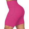 imageSunzel No Front Seam Biker Shorts for Women with Pockets Yoga Workout Gym Bike Shorts with Tummy ControlSonic Pink