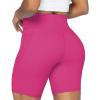 imageSunzel No Front Seam Biker Shorts for Women with Pockets Yoga Workout Gym Bike Shorts with Tummy ControlSonic Pink