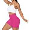 imageSunzel No Front Seam Biker Shorts for Women with Pockets Yoga Workout Gym Bike Shorts with Tummy ControlSonic Pink