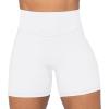 imageSunzel No Front Seam Biker Shorts for Women with Pockets Yoga Workout Gym Bike Shorts with Tummy ControlWhite