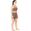 imageSunzel No Front Seam Biker Shorts for Women with Pockets Yoga Workout Gym Bike Shorts with Tummy ControlYellow Leopard