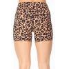 imageSunzel No Front Seam Biker Shorts for Women with Pockets Yoga Workout Gym Bike Shorts with Tummy ControlYellow Leopard