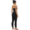 imageSunzel One Piece Jumpsuits for Women Casual Sexy Spaghetti Straps Leggings Bodysuit Tummy Control Yoga Workout RomperBlack
