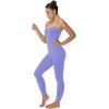 imageSunzel One Piece Jumpsuits for Women Casual Sexy Spaghetti Straps Leggings Bodysuit Tummy Control Yoga Workout RomperPeriwinkle