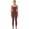 imageSunzel One Piece Jumpsuits for Women Casual Sexy Spaghetti Straps Leggings Bodysuit Tummy Control Yoga Workout RomperWine Red