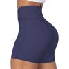 imageSunzel Sunzfly Crossover Biker Shorts for Women No Front Seam V High Waist Yoga Workout Gym Shorts with Tummy ControlAsh Blue