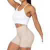 imageSunzel Sunzfly Crossover Biker Shorts for Women No Front Seam V High Waist Yoga Workout Gym Shorts with Tummy ControlBeige