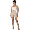 imageSunzel Sunzfly Crossover Biker Shorts for Women No Front Seam V High Waist Yoga Workout Gym Shorts with Tummy ControlBeige