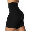 imageSunzel Sunzfly Crossover Biker Shorts for Women No Front Seam V High Waist Yoga Workout Gym Shorts with Tummy ControlBlack