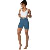 imageSunzel Sunzfly Crossover Biker Shorts for Women No Front Seam V High Waist Yoga Workout Gym Shorts with Tummy ControlBlue Gray