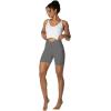 imageSunzel Sunzfly Crossover Biker Shorts for Women No Front Seam V High Waist Yoga Workout Gym Shorts with Tummy ControlCharcoal Gray
